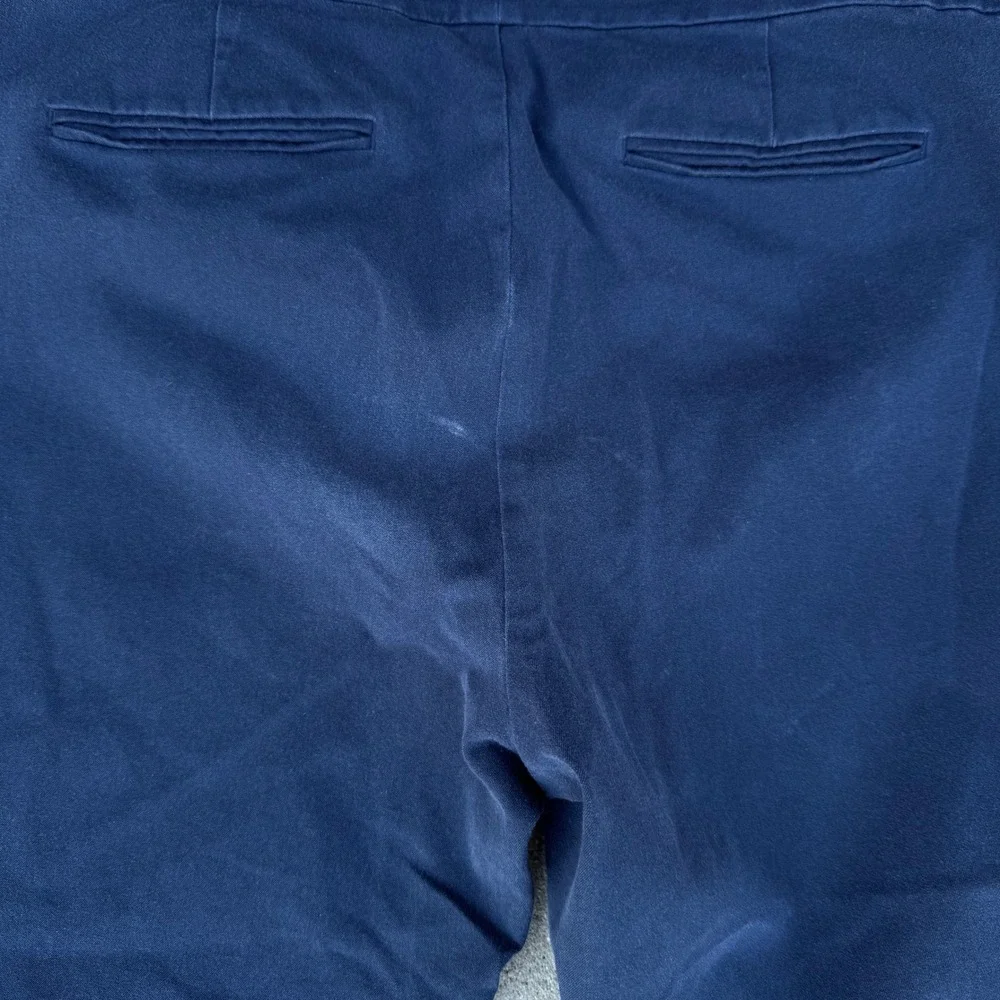Lauren Ralph Lauren Womens Navy Blue Ankle Pants‎ Size 14 Stretch Tapered Chino